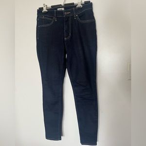 Wrangler dark wash high rise skinny jeans, 28 28
